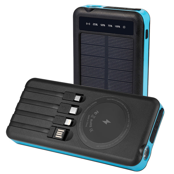 Outdoor Flashlight Fast Charging Solar Battery Charger 10000mAh